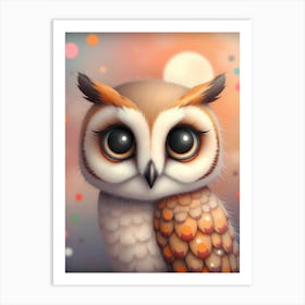 Puffin’s Magical Flight: The Journey of a Dreaming Owl Art Print