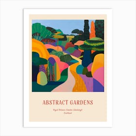 Colourful Gardens Royal Botanic Garden Edinburgh Scotland 4 Red Poster Art Print