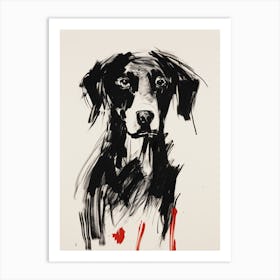 Dog In Ink 2 Art Print