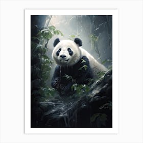 Panda Art In Tonalism Style 4 Art Print