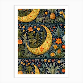 William Morris Moon And Pineapples Art Print