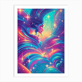 Galaxy Girl 2 Art Print