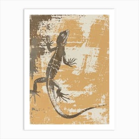 Lizard Block Print 1 Art Print