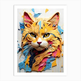 Splatter Cat 1 Art Print