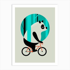 Panda Ride Art Print
