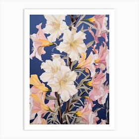 Larkspur 1 Flower Painting Art Print