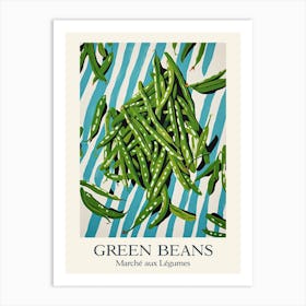 Marche Aux Legumes Green Beans Summer Illustration 4 Art Print