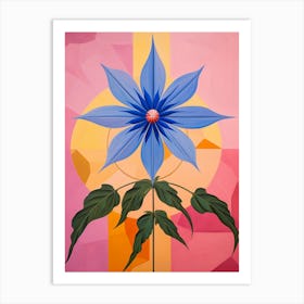 Lobelia 3 Hilma Af Klint Inspired Pastel Flower Painting Art Print