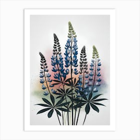 Lupine Canvas Print Art Print