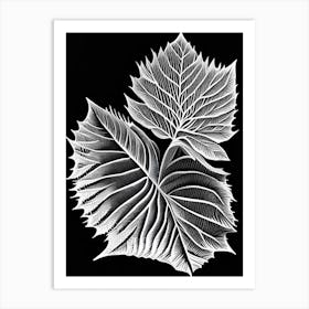 Beech Leaf Linocut Art Print