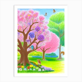 Spring Tree In The Park Art Print