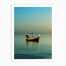 Fishing Boat In The Sea Art Print