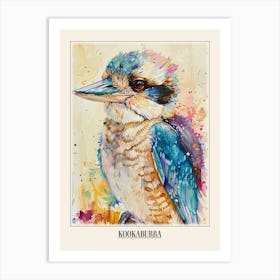 Kookaburra Colourful Watercolour 2 Poster Art Print