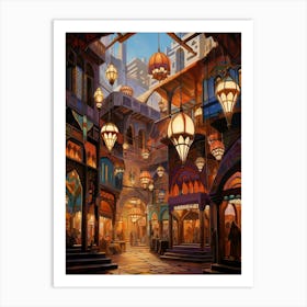 Grand Bazaar Kapal Pixel Art 5 Art Print