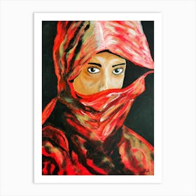 Moroccan Woman acrylic painting  Art Print