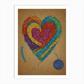 Heart Of Yarn 16 Art Print