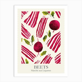 Marche Aux Legumes Beets Summer Illustration 1 Art Print