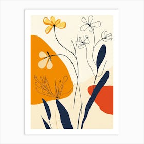 Abstract Flowers 80 Art Print