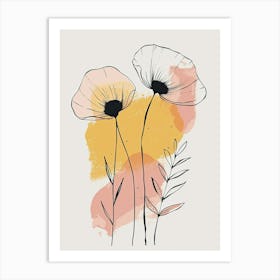 Manchester Flower Market Boho Minimalist Style Art Print