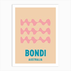 Bondi Beach, Australia, Graphic Style Poster 3 Art Print