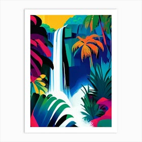 Iguazú Falls National Park Brazil Pop Matisse Art Print