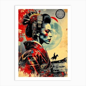 Geisha Creative Color Portrait Art Print