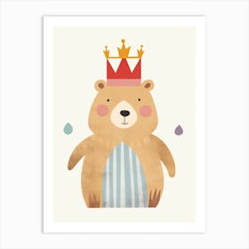 Little Wombat 3 Wearing A Crown Art Print