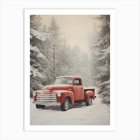 Old Truck In The Snow Art Print