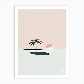 Pulau Kapas Malaysia Simplistic Tropical Destination Art Print