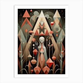 Whimsical Abstract Geometric Shapes 5 Art Print
