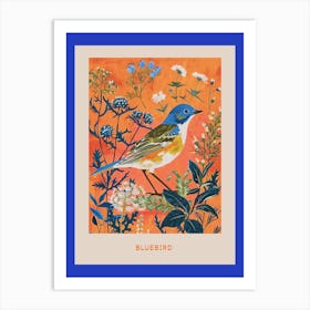 Spring Birds Poster Bluebird 1 Art Print