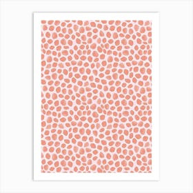 Peach Dots Art Print