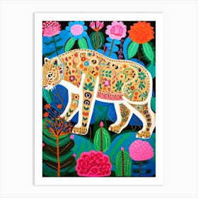 Maximalist Animal Painting Jaguar 3 Art Print