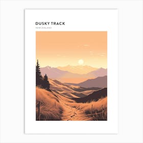 Dusky Track New Zealand 3 Hiking Trail Landscape Poster Art Print