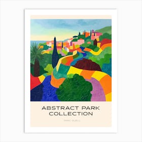 Abstract Park Collection Poster Parc Guell Barcelona Spain Art Print