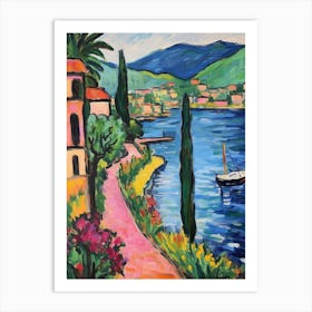 Lake Como Italy 7 Fauvist Painting Art Print