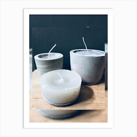 Concrete Candles Art Print