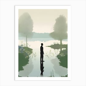 Man Standing In Water 10 Art Print