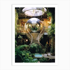 Green House Plants Botanical Disco Ball 0 Art Print