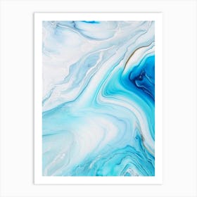 Water Texture Water Waterscape Marble Acrylic Painting 2 Art Print