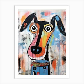 City Paws and Whiskers: Dogs in Neo-Expressionism Art Print