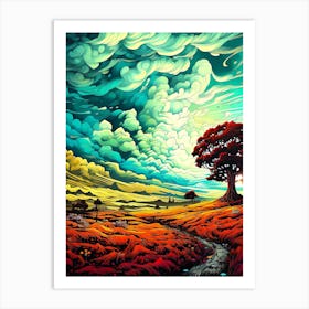 Abstract Landscape Painting 1 Art Print