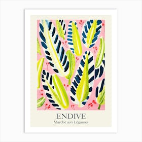 Marche Aux Legumes Endive Summer Illustration 5 Art Print