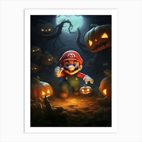 Mario Bros Halloween 3 Art Print