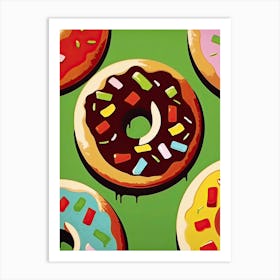 Fun Donuts Illustration 2 Art Print