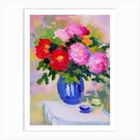 Peony 2  Matisse Style Flower Art Print