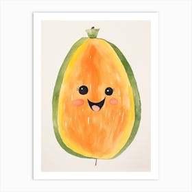 Friendly Kids Papaya Art Print