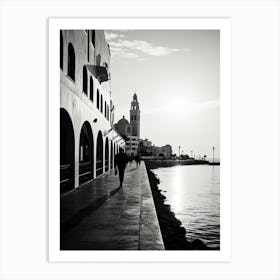 Sitges, Spain, Black And White Analogue Photography 3 Art Print