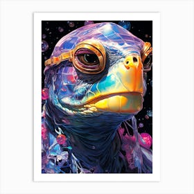 Turtle In Space 1 Art Print