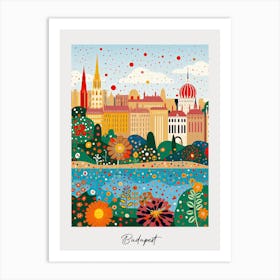 Poster Of Budapest, Illustration In The Style Of Pop Art 1 Art Print